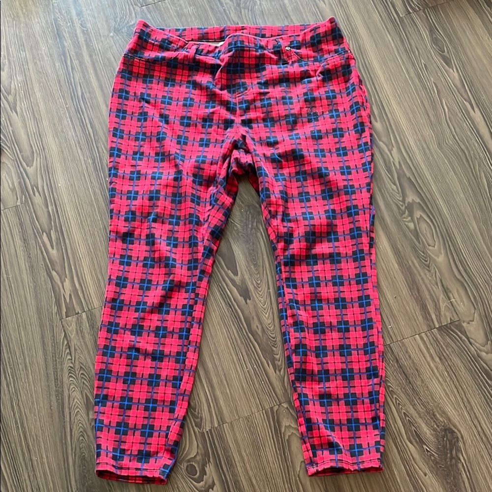 Plaid Kids Bottoms in Red and Blue